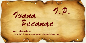 Ivana Pećanac vizit kartica